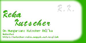 reka kutscher business card